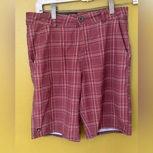 Micros Kids Plaid Shorts - Red